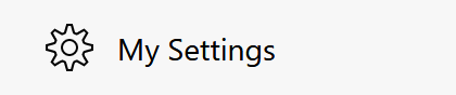 My settings button